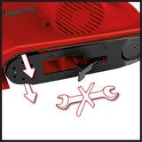 Slefuitor cu banda Einhell TC - BS 8038 (800 W, deplasare precisa a benzii cu reglare fina, insertie de protectie ceramica, maner suplimentar, iesire integrata de aspirare a prafului, incl. banda de slefuit Einhell - scule electrice si unelte profesionale - BricoMart