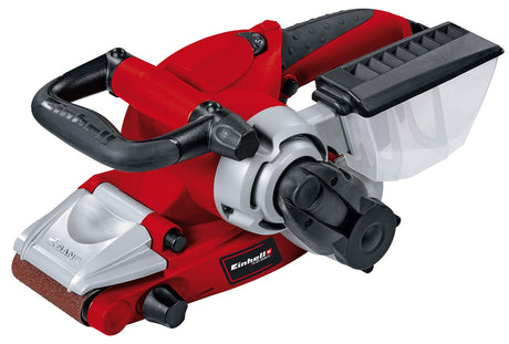 Slefuitor cu banda Einhell TE - BS 8540 E (850 W, suprafata de slefuit 75x140 mm, schimbare banda de slefuit fara unelte, maner suplimentar, softgrip, incl. 1x banda de slefuit P80 Einhell - scule electrice si unelte profesionale - BricoMart