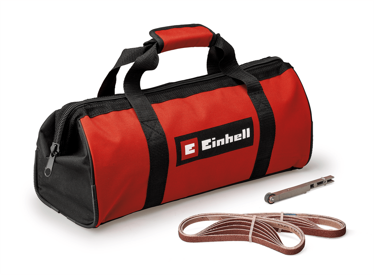 Slefuitor cu banda pe acumulator Einhell TE - BF 18 Li - Solo Power X - Change , 18 V, viteza de pana la 1.700 m/min, 2 brate de slefuit de 9 mm si 13 mm, inclusiv 12 benzi abrazive, fara acumulator Einhell - scule electrice si unelte profesionale - BricoMart