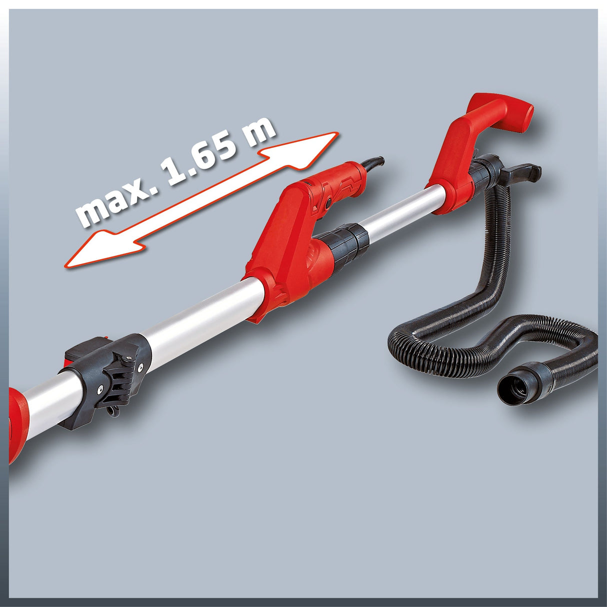 Slefuitor pentru pereti/ gips - carton Einhell TC - DW 225 (600W, platan rotativ max. 1500 rpm, disc de slefuit de 225 mm, maner telescopic, disc de slefuit cu sistem de prindere cu arici si bucla, inclusiv 6 discuri de slefuit Einhell - scule electrice si unelte profesionale - BricoMart