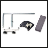 Slefuitor umed Einhell TC - WG 200, 125 W, rezervor de apa din inox, incl. piatra de slefuit, ghidaj unghiular, dispozitiv universal, disc de slefuit pentru piele, disc de slefuit umed Einhell - scule electrice si unelte profesionale - BricoMart