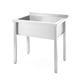 Spalator cu o cuva mare Budget Line, otel inoxidabil, 800x600x(H)850 mm