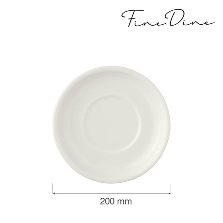 Farfurie pentru sosiera dressing, Fine Dine,  Crema 200 mm