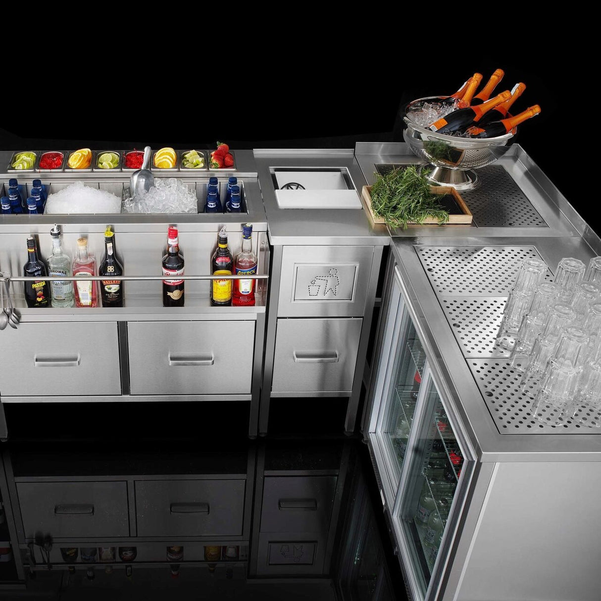 Statie bar aperitiv Oxygen, 1000x650x(H)900 mm, Barmatic