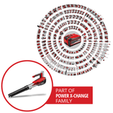 Suflanta de frunze pe acumulator Einhell Professional GP - LB 18/200 Li E - Solo Power X - Change, Li - ion, 18 V, motor fara perii, control al vitezei, tehnologie axiala a suflantei, fara acumulator sau incarcator Einhell - scule electrice si unelte profesionale - BricoMart