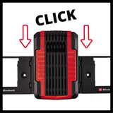 Suport de perete original pentru baterii Einhell Power X - Change (potrivit pentru depozitarea tuturor bateriilor Power X - Change, extensibil la infinit, instalare usoara, functie de prindere prin clic, include suruburi si dibluri Einhell - scule electrice si unelte profesionale - BricoMart