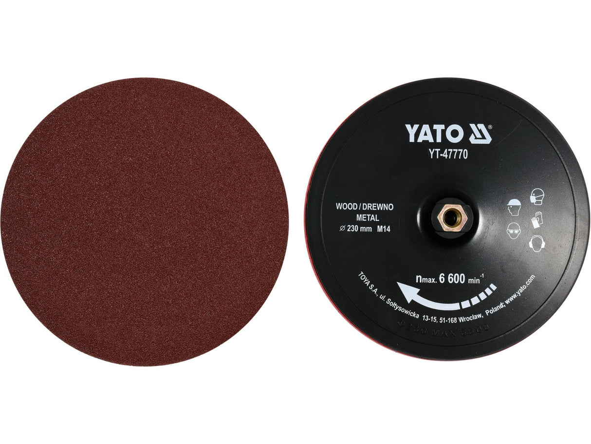 SUPORT DISC POLIZOR YATO YT - 47770 UNGHIULAR, 230MM YATO - scule electrice si unelte profesionale - BricoMart