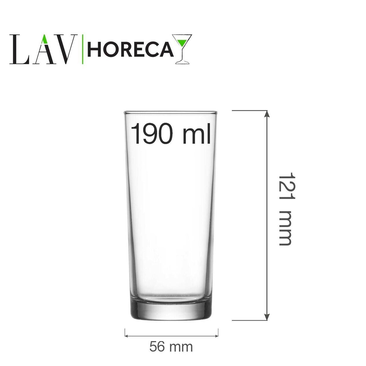 Pahar inalt Berna 190ml, LAV