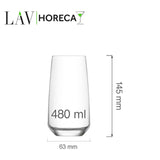 Pahar inalt Lyon 480ml, LAV