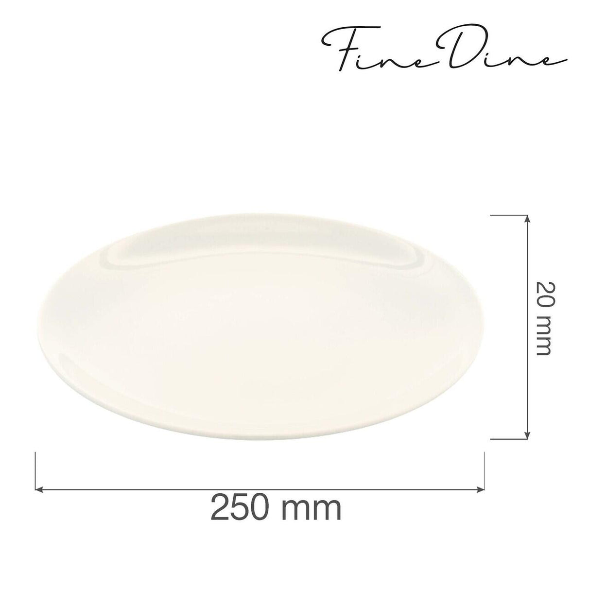Farfurie intinsa Crema 250 mm  Fine Dine