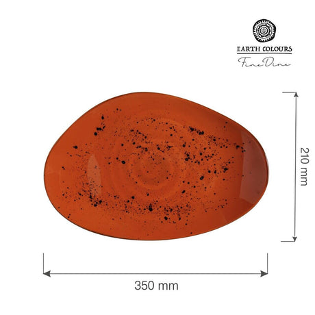 Farfurie în formă organică Dahlia 350x210 mm Fine Dine