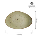 Farfurie cu formă organică Olive 350x210 mm Fine Dine