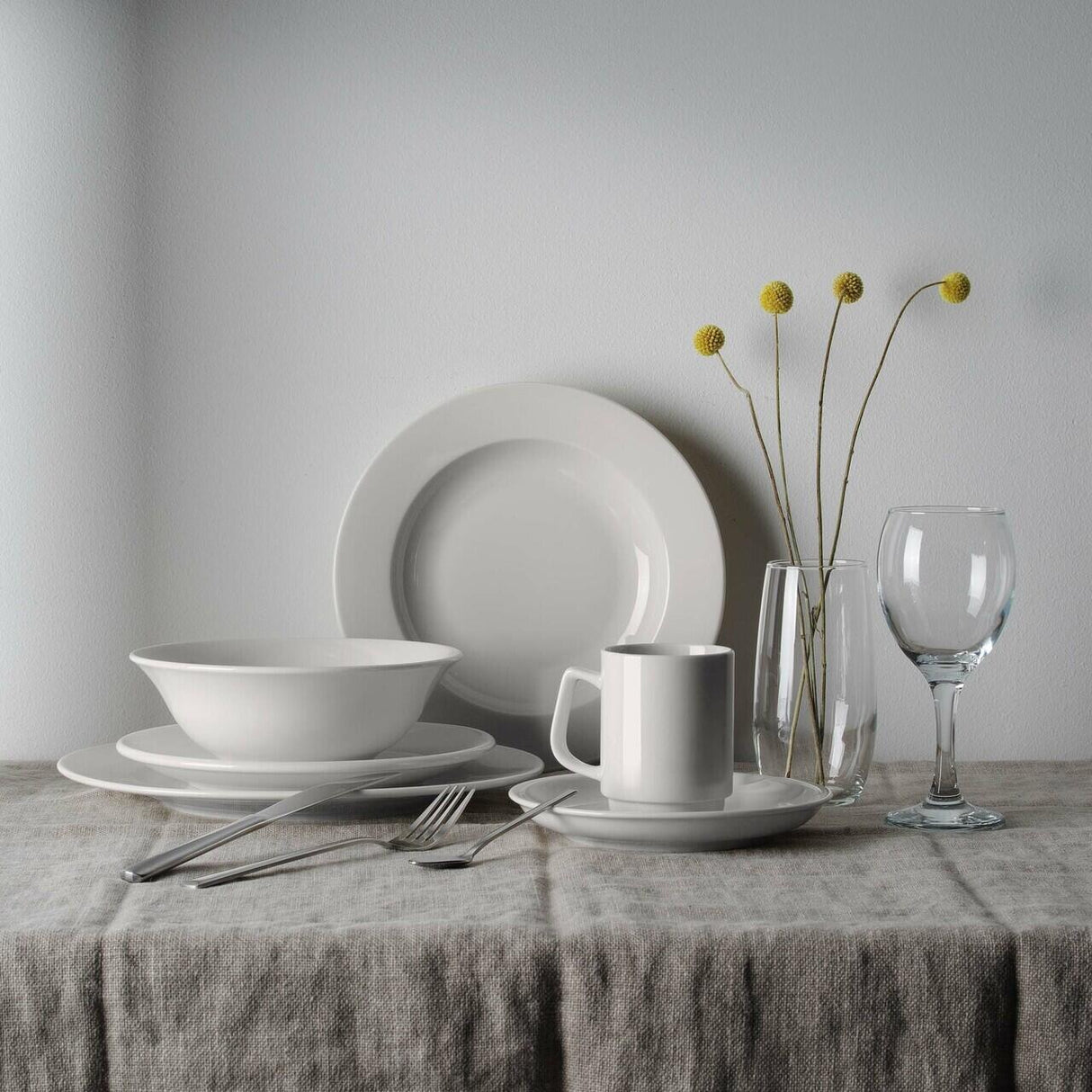 Farfurie Fine Dine, Crema 240 mm