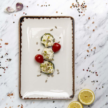 Farfurie dreptunghiulară Vanilie, 300x150 mm Fine Dine