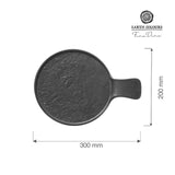 Farfurie de servire cu maner Crust, 300x220x(H)30 mm