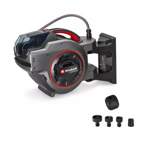 Tambur automat pentru furtun fara fir Einhell GE-HR 18/30-1 WH Li-Solo,18 V, rulare automata furtun, rotire 180°, montare pe perete, furtun conexiune 1.5 m, fara baterie si furtun - imagine 1