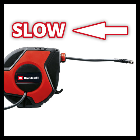 Tambur cu furtun aer comprimat Einhell TC - PH 150, lungime furtun 15 m + 1,5 m furtun de conectare, diametru interior furtun 9 mm, presiune maxima de functionare 16 bar, incl. suport de perete Einhell - scule electrice si unelte profesionale - BricoMart
