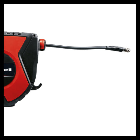 Tambur cu furtun aer comprimat Einhell TC - PH 150, lungime furtun 15 m + 1,5 m furtun de conectare, diametru interior furtun 9 mm, presiune maxima de functionare 16 bar, incl. suport de perete Einhell - scule electrice si unelte profesionale - BricoMart