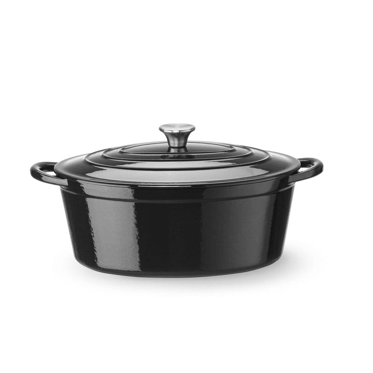 Tava din fonta emailata, HENDI, 6,88L, Negru, 405x255x(H)134mm