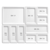 Tavă dreptunghiulară GN 2/4 melamină, albă 530x162x(H)30 FIne Dine
