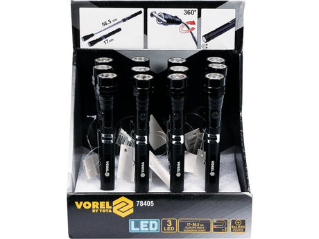 TELESCOP MAGNETIC CU VOREL 78405 LED, 17 - 56,5CM VOREL - scule electrice si unelte profesionale - BricoMart