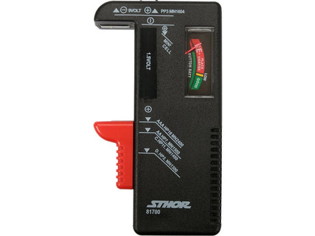 TESTER PENTRU BATERII DE 1.5V SI 9V Sthor 81700 - 1,5V Sthor - scule electrice si unelte profesionale - BricoMart