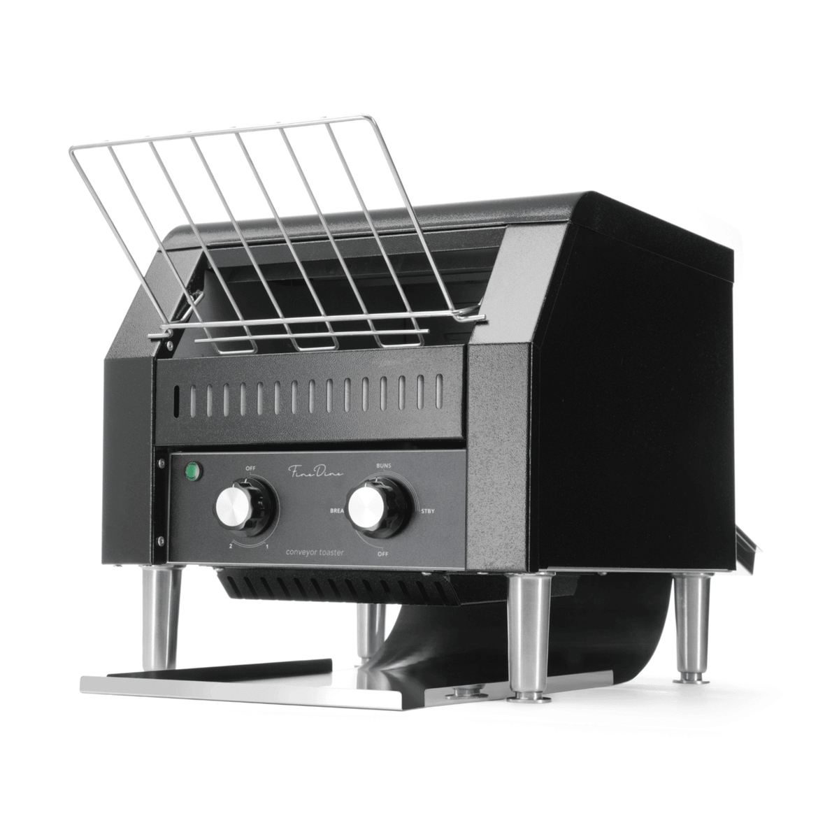 Toaster/prajitor de paine tip tunel dublu, Fine Dine, negru, 230V/2240W