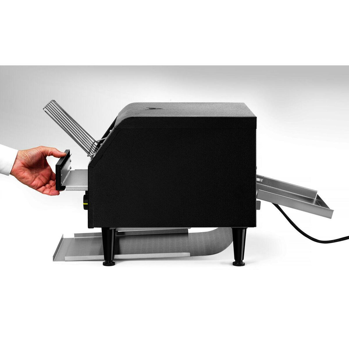 Toaster/prajitor de paine tip tunel dublu, Hendi, negru, 230V/2240W, 418x368x(H)387 mm