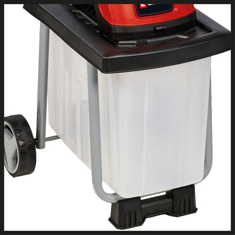 Tocator electric de crengi si resturi vegetale cu lame Einhell GC - KS 2540 CB, 2.500 W, grosime maxima a crengilor de 40 mm, 2 lame reversibile din otel, cutie de colectare de 55 L, maner de transport, compactor Einhell - scule electrice si unelte profesionale - BricoMart
