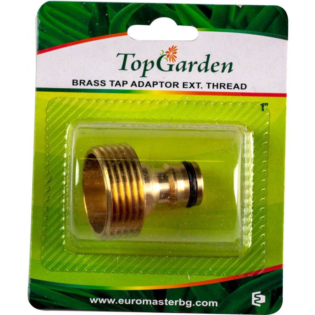 TOP GARDEN Adaptor robinet 1” filet exterior alama TG Material: alama Material durabil care garantează o durată lungă de viață Conexiune cu fir extern Top Garden - scule electrice si unelte profesionale - BricoMart