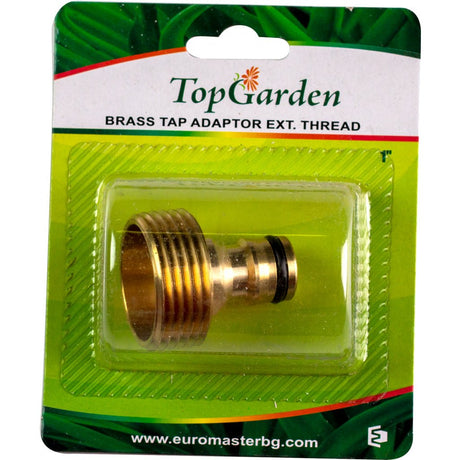 TOP GARDEN Adaptor robinet 1” filet exterior alama TG Material: alama Material durabil care garantează o durată lungă de viață Conexiune cu fir extern Top Garden - scule electrice si unelte profesionale - BricoMart