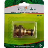 TOP GARDEN Adaptor robinet 1/2”-3/4" filet interior alama TG Material: alama Material durabil care garantează o durată lungă de viață Top Garden - scule electrice si unelte profesionale - BricoMart