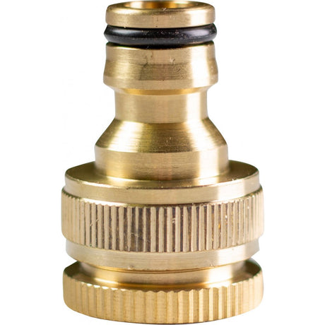 TOP GARDEN Adaptor robinet 1/2”-3/4" filet interior alama TG Material: alama Material durabil care garantează o durată lungă de viață Top Garden - scule electrice si unelte profesionale - BricoMart