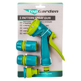 TOP GARDEN Set pistol pt. stropit 5 functii cu accesorii 4pcs TG Material: ABS 5 - moduri de operare Top Garden - scule electrice si unelte profesionale - BricoMart