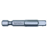 TOP MASTER PRO Adaptor 1/4" hex x 1/4 patrat 50mm Material: otel crom-vanadiu de inalta calitate Adaptor bit Lungime adaptor- 50 mm Top Master Pro - scule electrice si unelte profesionale - BricoMart