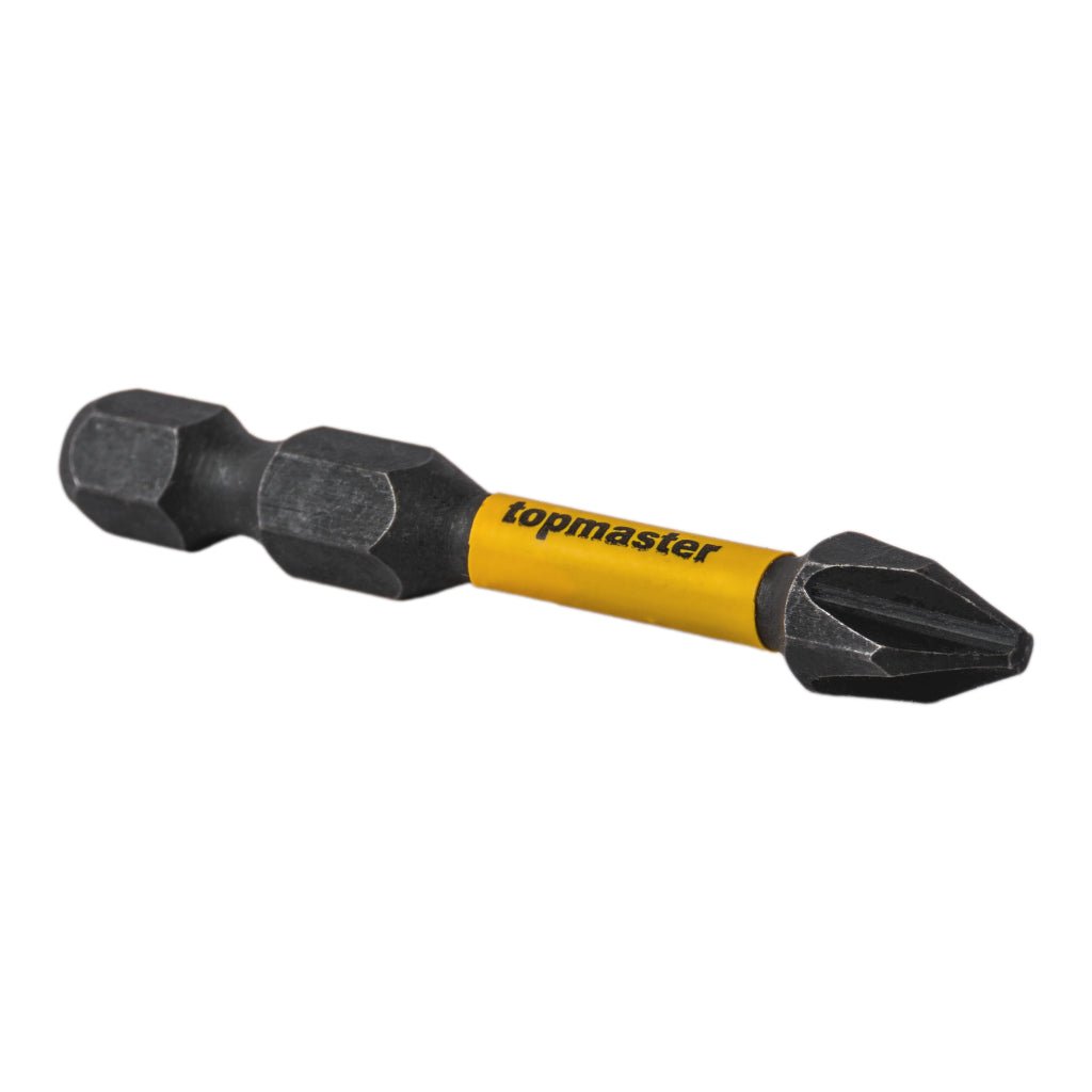 TOP MASTER PRO Bit de impact 50mm PH2, 2 buc. TMP Ideal pentru o varietate de aplicații, inclusiv asamblarea mobilierului, reparații, lucrări de construcție și alte sarci Top Master Pro - scule electrice si unelte profesionale - BricoMart
