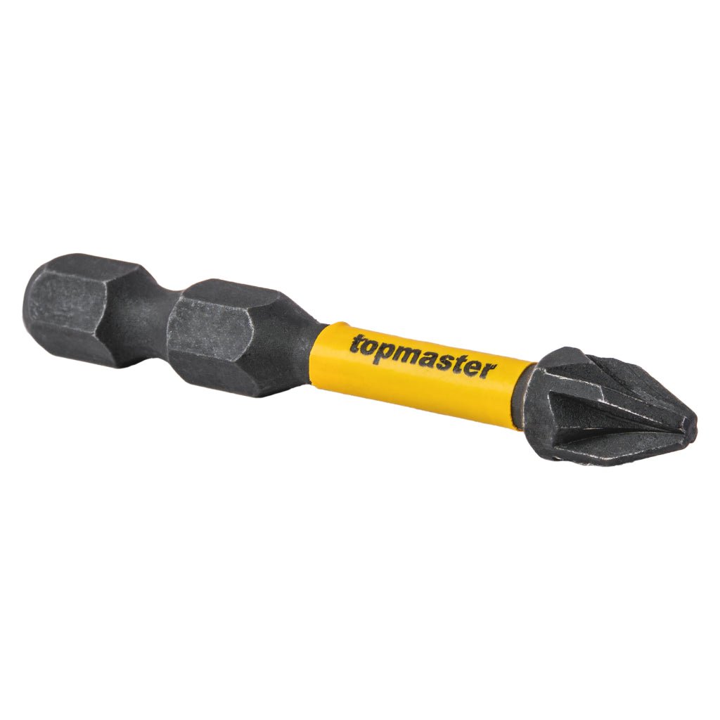 TOP MASTER PRO Bit de impact 50mm PZ2, 2 buc. TMP Ideal pentru o varietate de aplicații, inclusiv asamblarea mobilierului, reparații, lucrări de construcție și alte sarci Top Master Pro - scule electrice si unelte profesionale - BricoMart