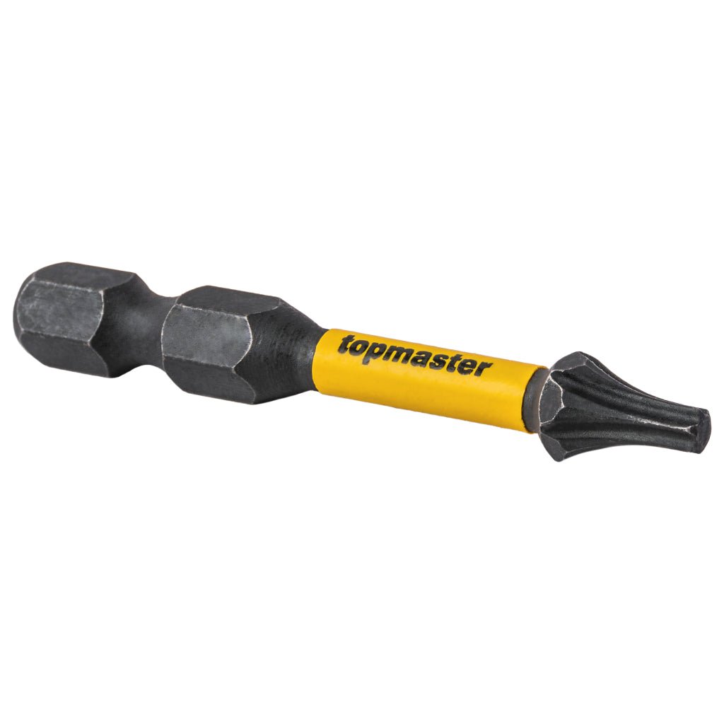 TOP MASTER PRO Bit de impact 50mm TX15, 2 buc. TMP Ideal pentru o varietate de aplicații, inclusiv asamblarea mobilierului, reparații, lucrări de construcție și alte sarci Top Master Pro - scule electrice si unelte profesionale - BricoMart