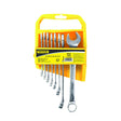 TOP MASTER PRO Chei combinate 8 - 19mm set 8pcs CR - V PRESS TMP Capatul cheii este inclinat cu 15 ° pentru lucru facil in spatii inaccesibile Material: otel crom - vanadiu de inalta cali Top Master Pro - scule electrice si unelte profesionale - BricoMart