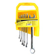 TOP MASTER PRO Chei combinate set 6pcs 8-17mm CR-V TMP Capatul cheii este inclinat cu 15 ° pentru lucru facil in spatii inaccesibile Material: otel crom-vanadiu de inalta cali Top Master Pro - scule electrice si unelte profesionale - BricoMart