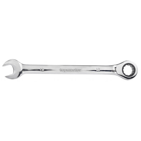 TOP MASTER PRO Cheie combinata cu clichet 19mm TMP Otel crom-vanadiu Acoperire anticoroziune crom-nichel Complet lustruit Mecanism clichet precis 72 de dinti Top Master Pro - scule electrice si unelte profesionale - BricoMart