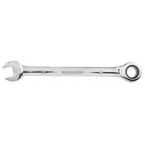 TOP MASTER PRO Cheie combinata cu clichet 27mm TMP Otel crom - vanadiu Acoperire anticoroziune crom - nichel Complet lustruit Mecanism clichet precis 72 de dinti Top Master Pro - scule electrice si unelte profesionale - BricoMart