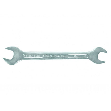 TOP MASTER PRO Cheie fixa 25х28mm CR - V TMP DIN 3110 Material: otel crom - vanadiu de inalta calitate presat la cald Finisaj crom mat permanent Standard: DIN3110 Top Master Pro - scule electrice si unelte profesionale - BricoMart