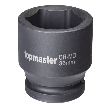 TOP MASTER PRO Cheie tubulara de impact 6PT 3/4" 22mm TMP Material: otel calit crom - molibden de inalta calitate Potrivit pentru chei de impact pneumatice Calita, acoperire oxid n Top Master Pro - scule electrice si unelte profesionale - BricoMart