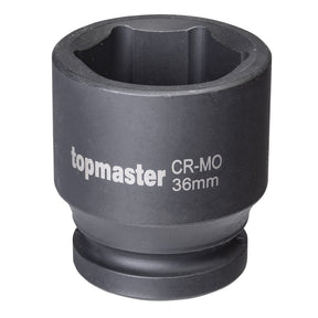 TOP MASTER PRO Cheie tubulara de impact 6PT 3/4" 30mm TMP Material: otel calit crom - molibden de inalta calitate Potrivit pentru chei de impact pneumatice Calita, acoperire oxid n Top Master Pro - scule electrice si unelte profesionale - BricoMart