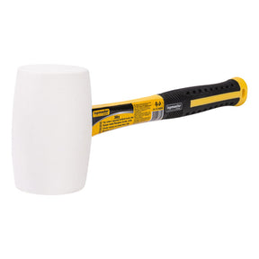 TOP MASTER PRO Ciocan cauciuc cu coada fibra 340g alb TMP Material:Cauciuc de inalta calitate Maner din fibra de sticla Top Master Pro - scule electrice si unelte profesionale - BricoMart