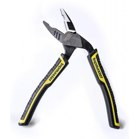 TOP MASTER PRO Cleste combinat cu cap indoit 190mmTMP Pârghie mare - cu 35% mai puțin efort decât modelul standard Material:otel Cr-Ni Specially shaped jaws Top Master Pro - scule electrice si unelte profesionale - BricoMart