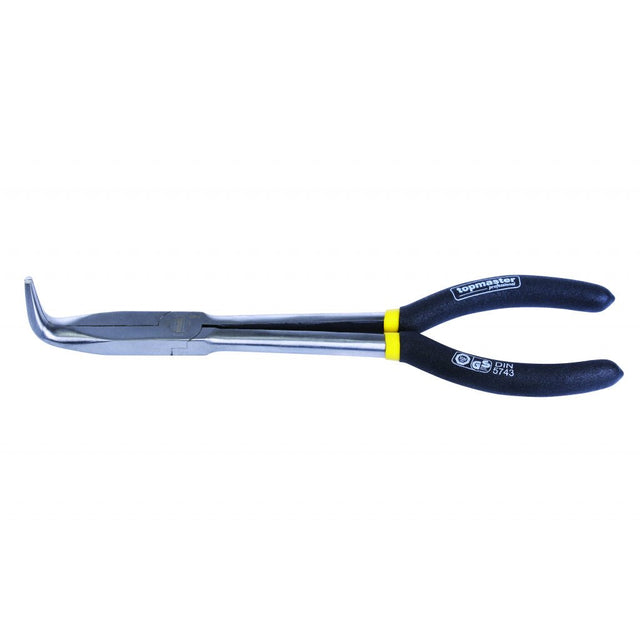 TOP MASTER PRO Cleste mecanica fina varf indoit 90° CR - V TMP Material:otel crom - vanadiu calit Finisaj lucios Top Master Pro - scule electrice si unelte profesionale - BricoMart