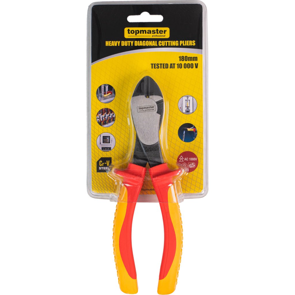 TOP MASTER PRO Cleste sfic heavy - duty 1000V 180mm TMP Cleste izolat 1000V Material:otel crom - vanadiu calit Muchii calite prin inductie Top Master Pro - scule electrice si unelte profesionale - BricoMart