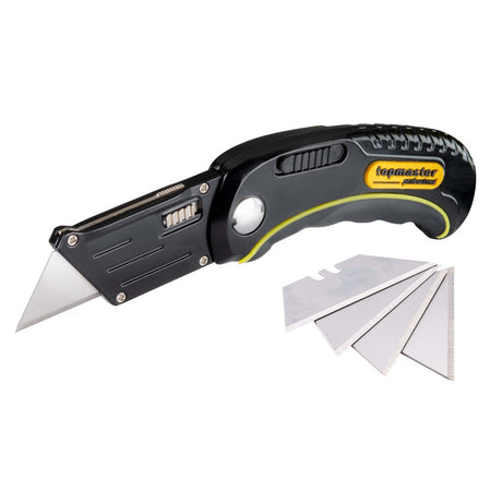 TOP MASTER PRO Cutter multifunctional Aluminiu , lame trapezoidale TMP Corp din aluminiu usor Schimbare usoara a lamei Top Master Pro - scule electrice si unelte profesionale - BricoMart